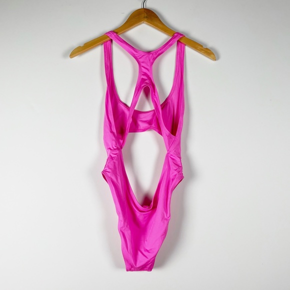 NEW Skims Cut Out Monokini One Piece Bathing Suit Hot Pink Medium - Picture 4 of 4